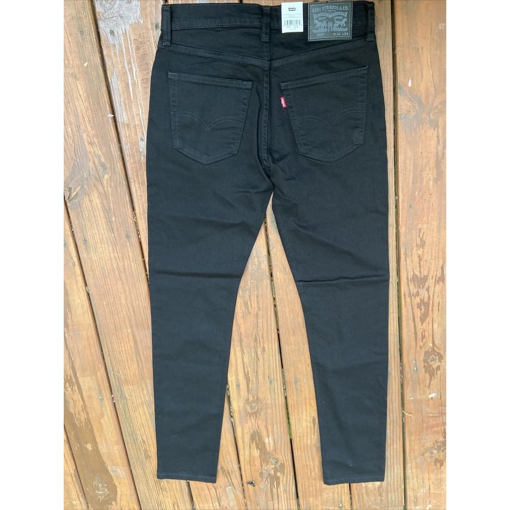 Levi's Men's 512 Slim Taper Fit Jeans Stretch Black 32W x 34L NWT